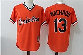 Baltimore Orioles #13 Manny Machado Orange Cooperstown Collection Jersey,baseball caps,new era cap wholesale,wholesale hats